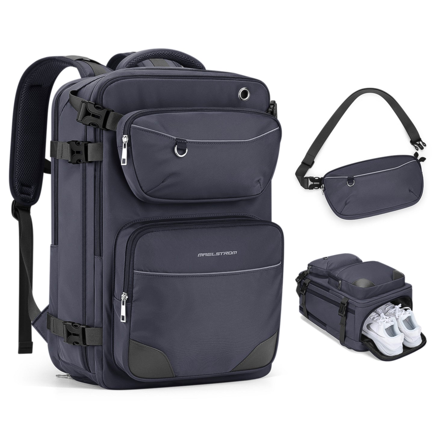 Maelstrom Travel Backpack for Men Women, 35L Carry on Backpack