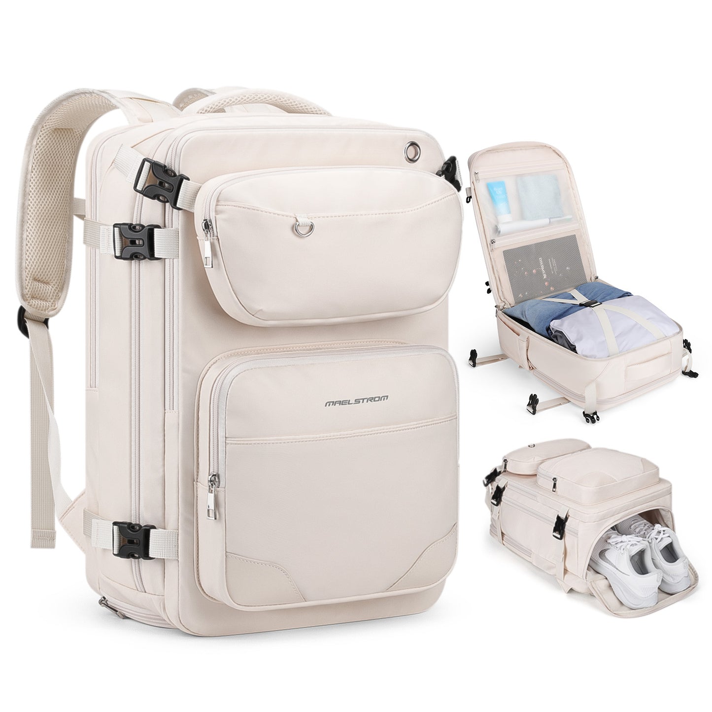 Maelstrom Travel Backpack for Men Women, 35L Carry on Backpack