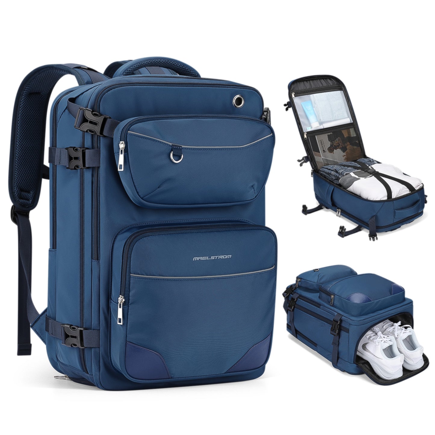 Maelstrom Travel Backpack for Men Women, 35L Carry on Backpack