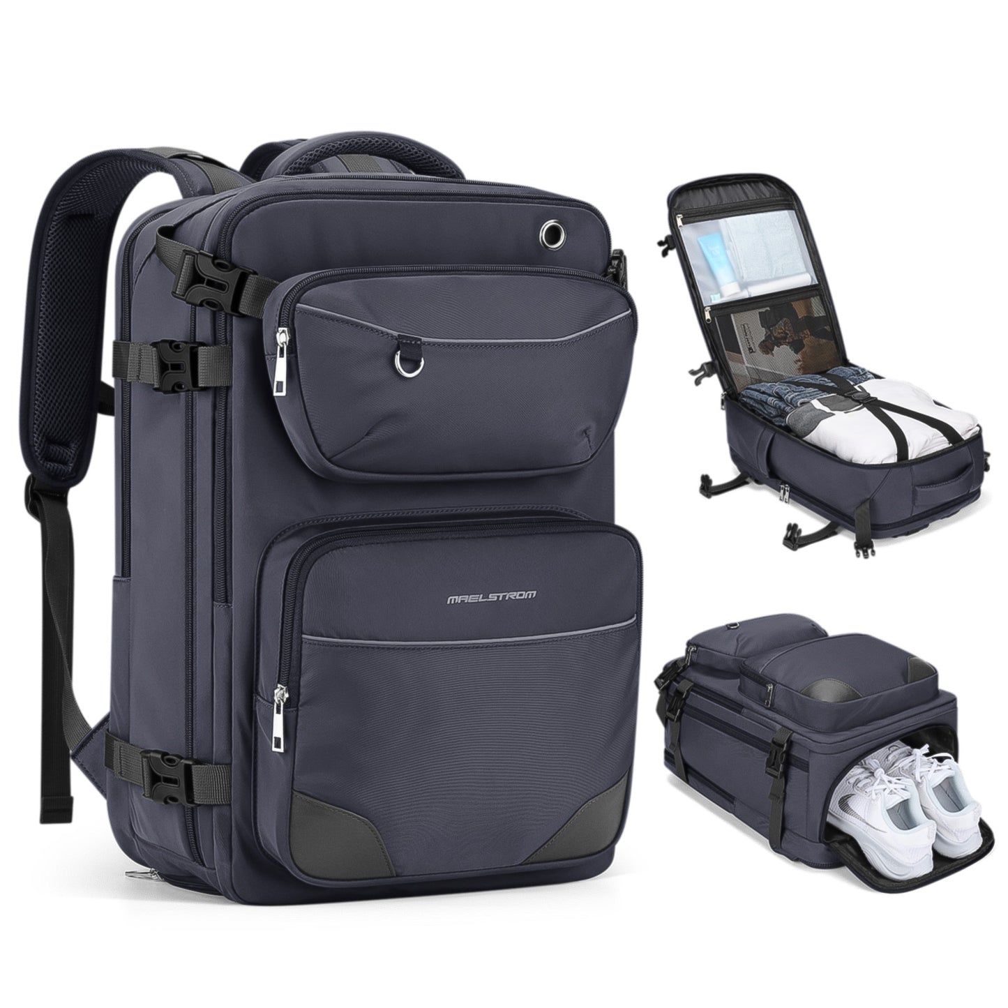 Maelstrom Travel Backpack for Men Women, 35L Carry on Backpack
