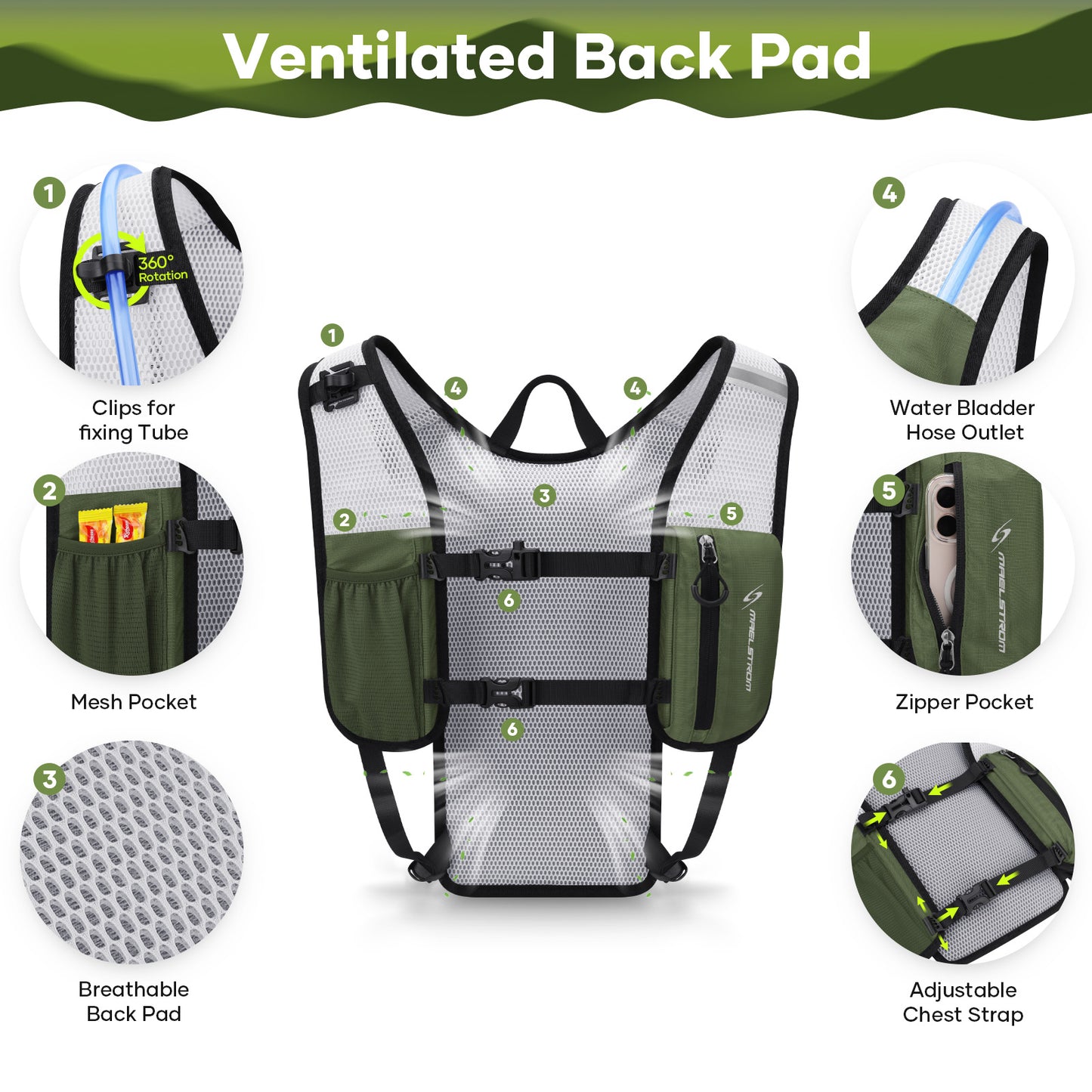 Maelstrom 2L Running Hydration Vest,Hiking Backpack