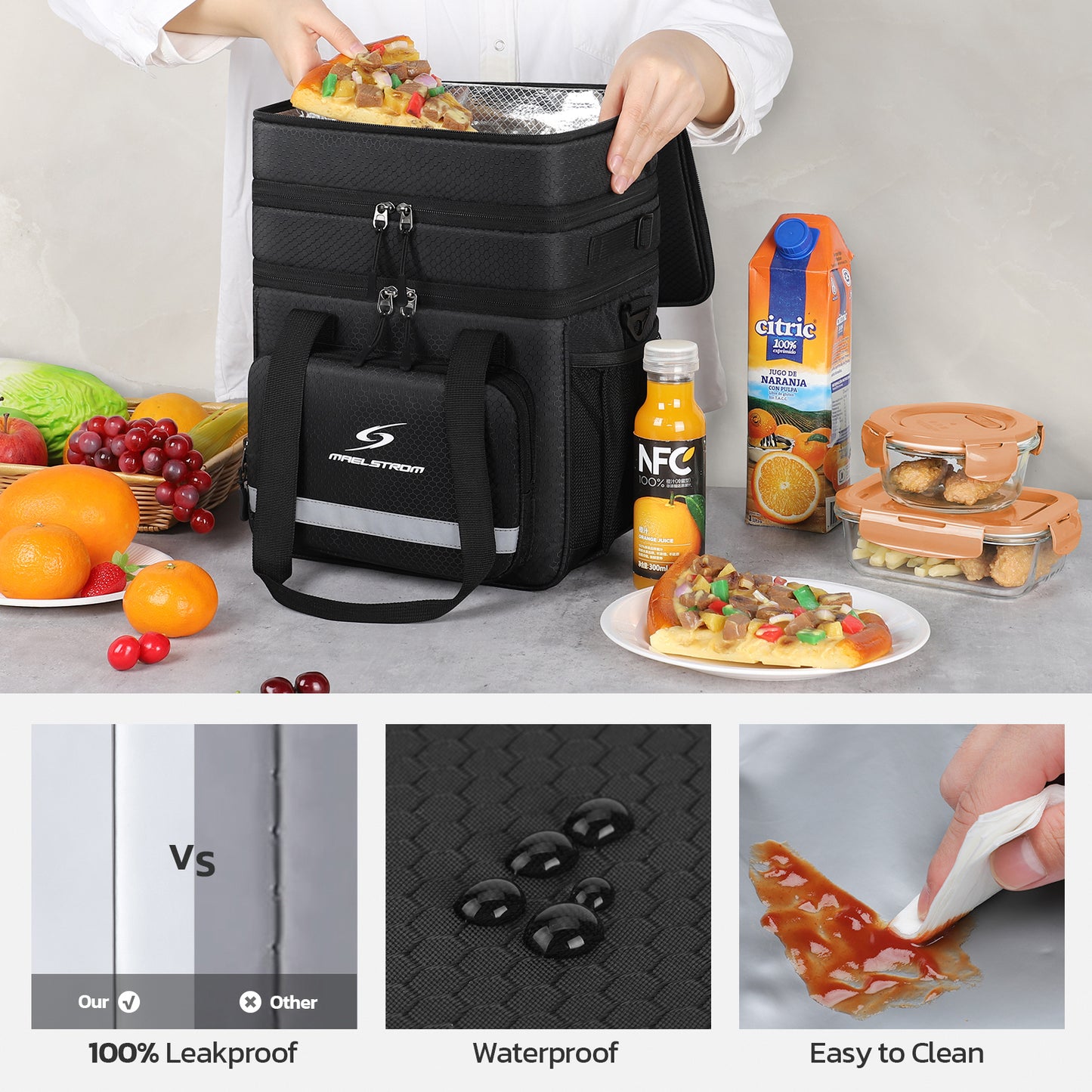 Maelstrom Lunch Box,Insulated Lunch Bag Women/Men, Lunch Tote Bag