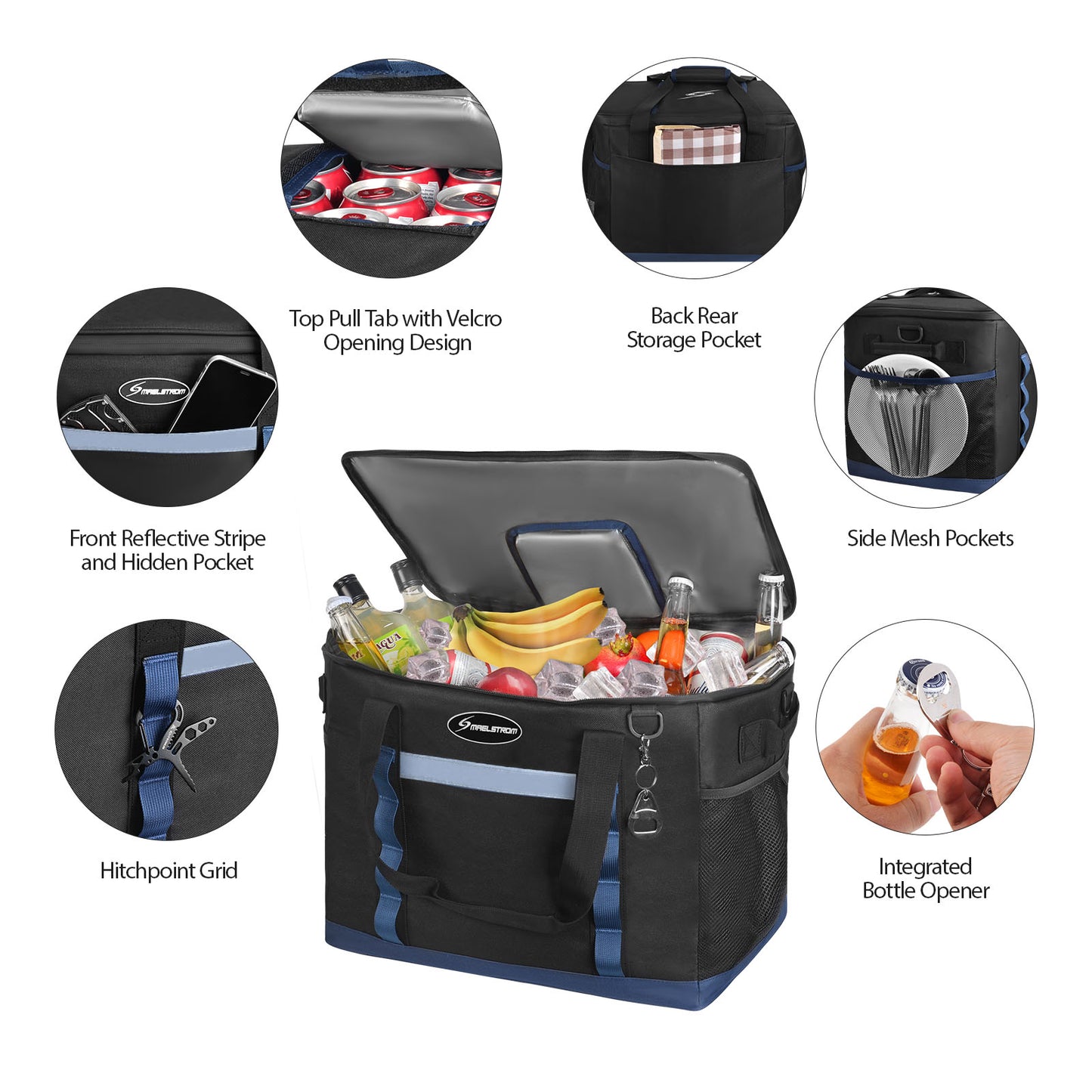 Maelstrom Soft Cooler Bag,75 Cans Collapsible Soft Sided Cooler Bag