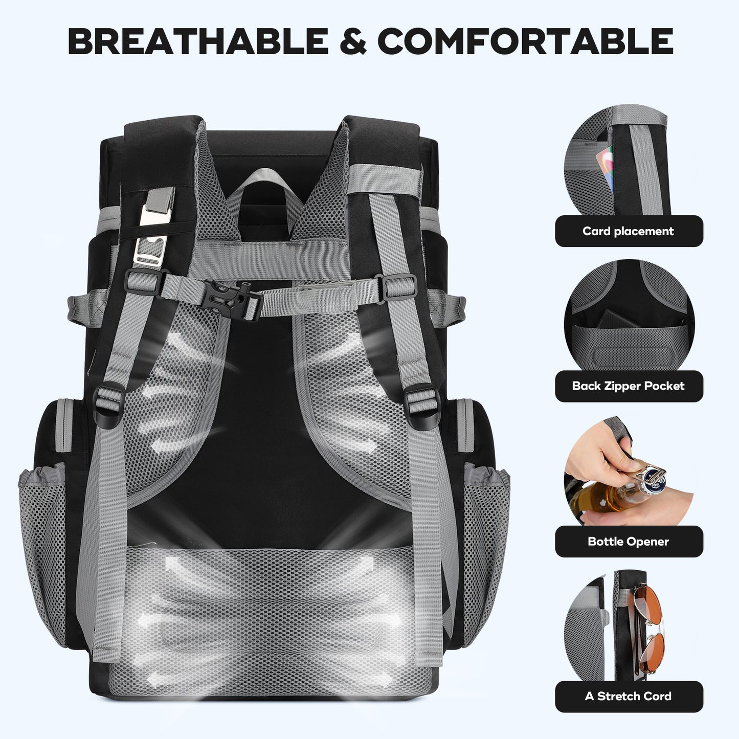 Maelstrom Cooler Backpack,50 Can Insulated Soft Backpack Cooler