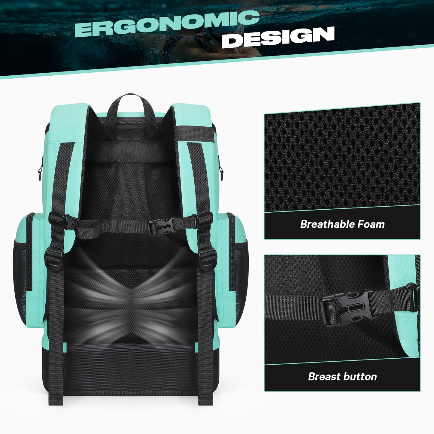 Maelstrom Swim Backpack,35L Swimming bag