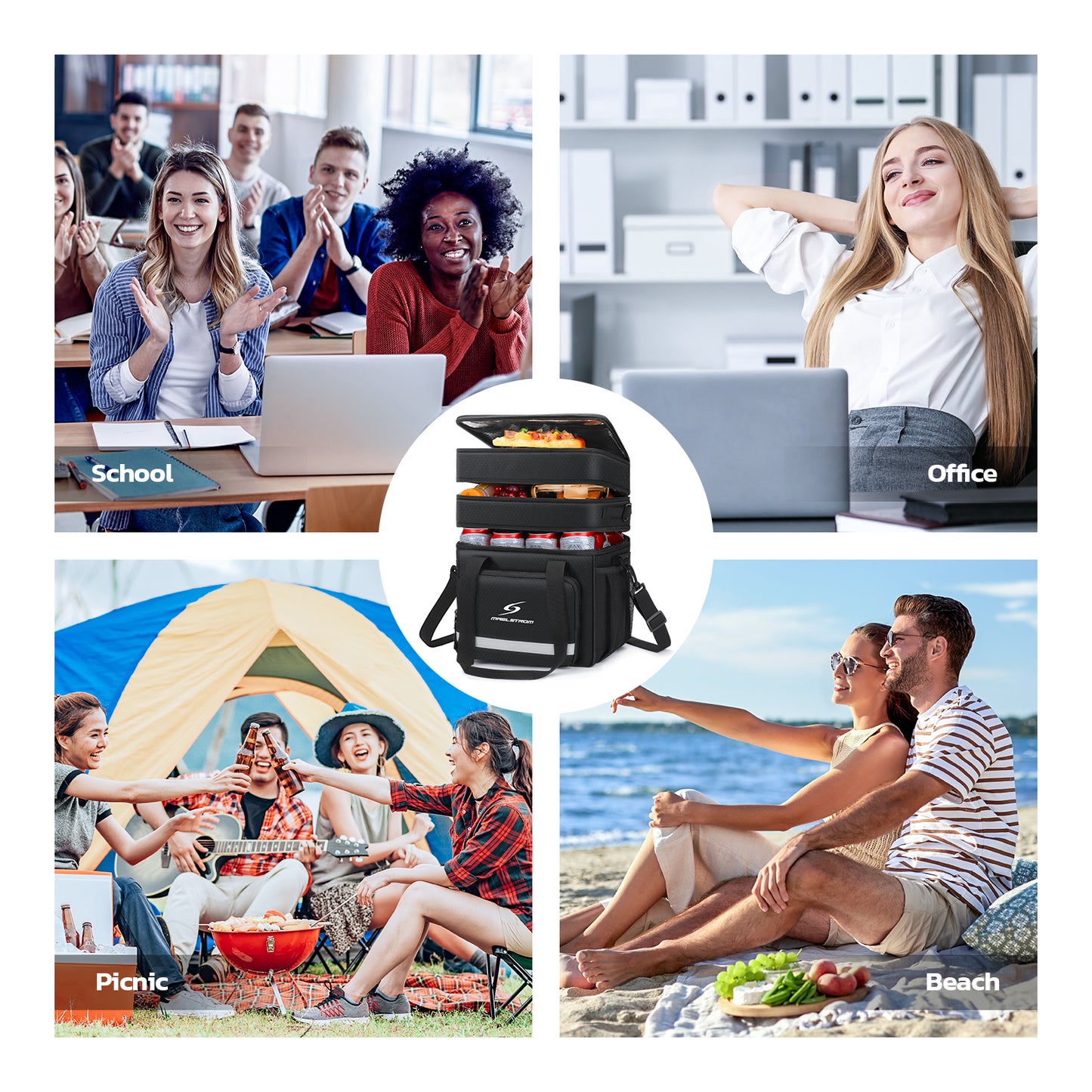 Maelstrom Lunch Box,Insulated Lunch Bag Women/Men, Lunch Tote Bag