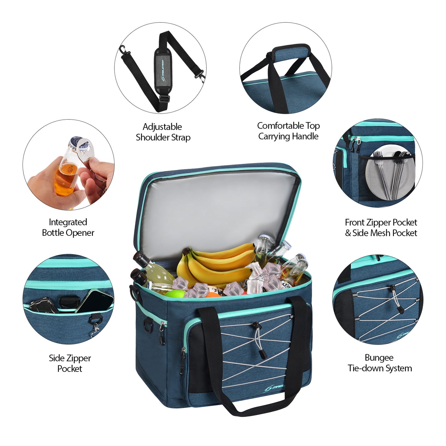 Maelstrom Soft Cooler Bag,24/30/60/75 Cans Collapsible Soft Sided Cooler