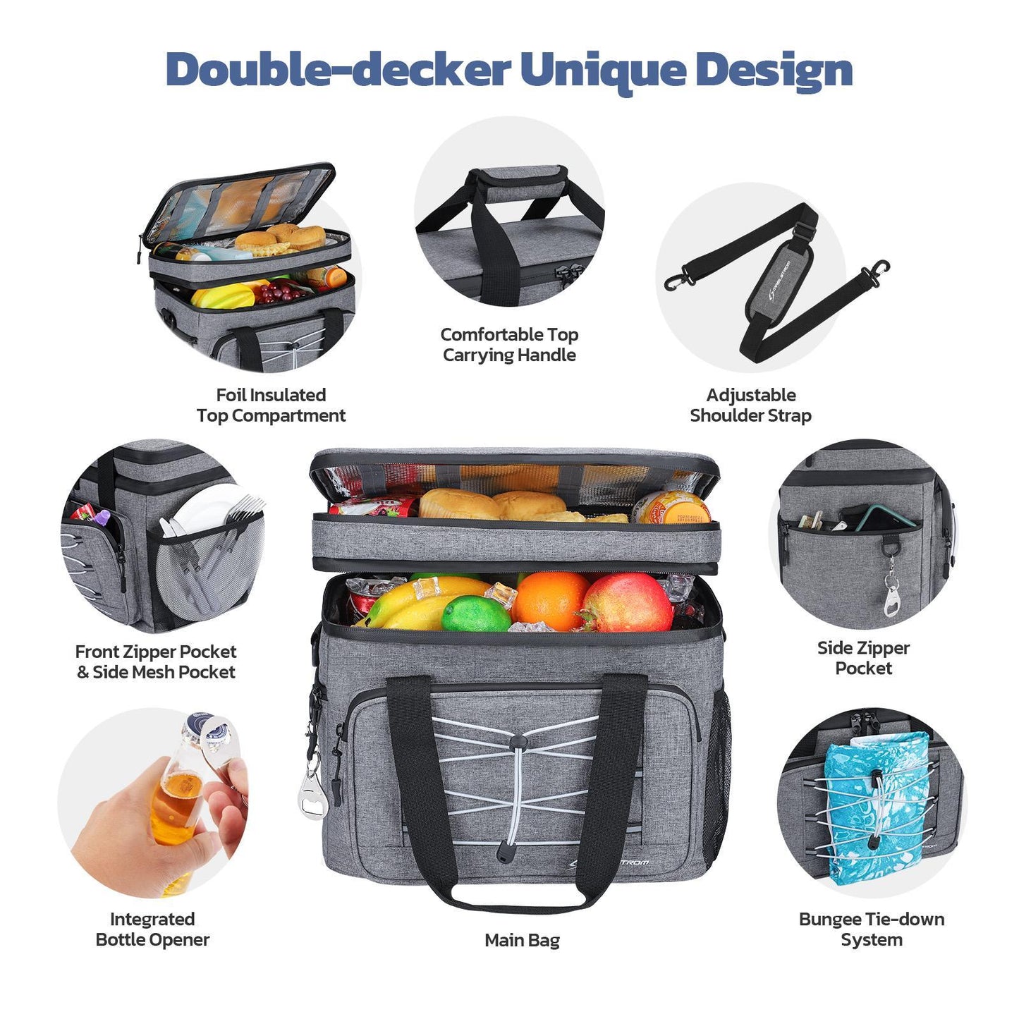Maelstrom Soft Cooler Bag,24/30/60/75 Cans Collapsible Soft Sided Cooler