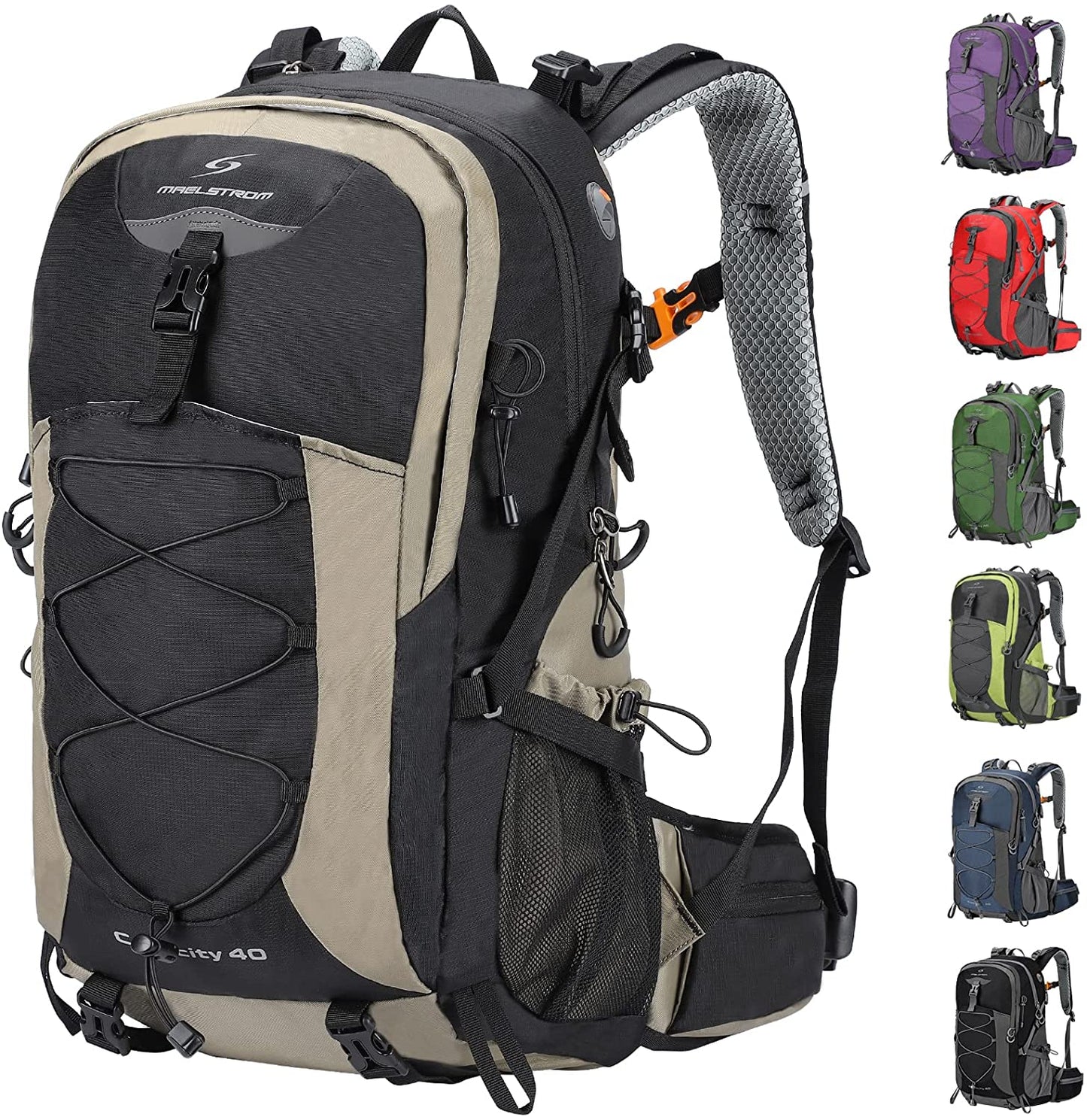 Maelstrom Hiking Backpack,40L Camping Backpack,Lightweight Travel Backpack
