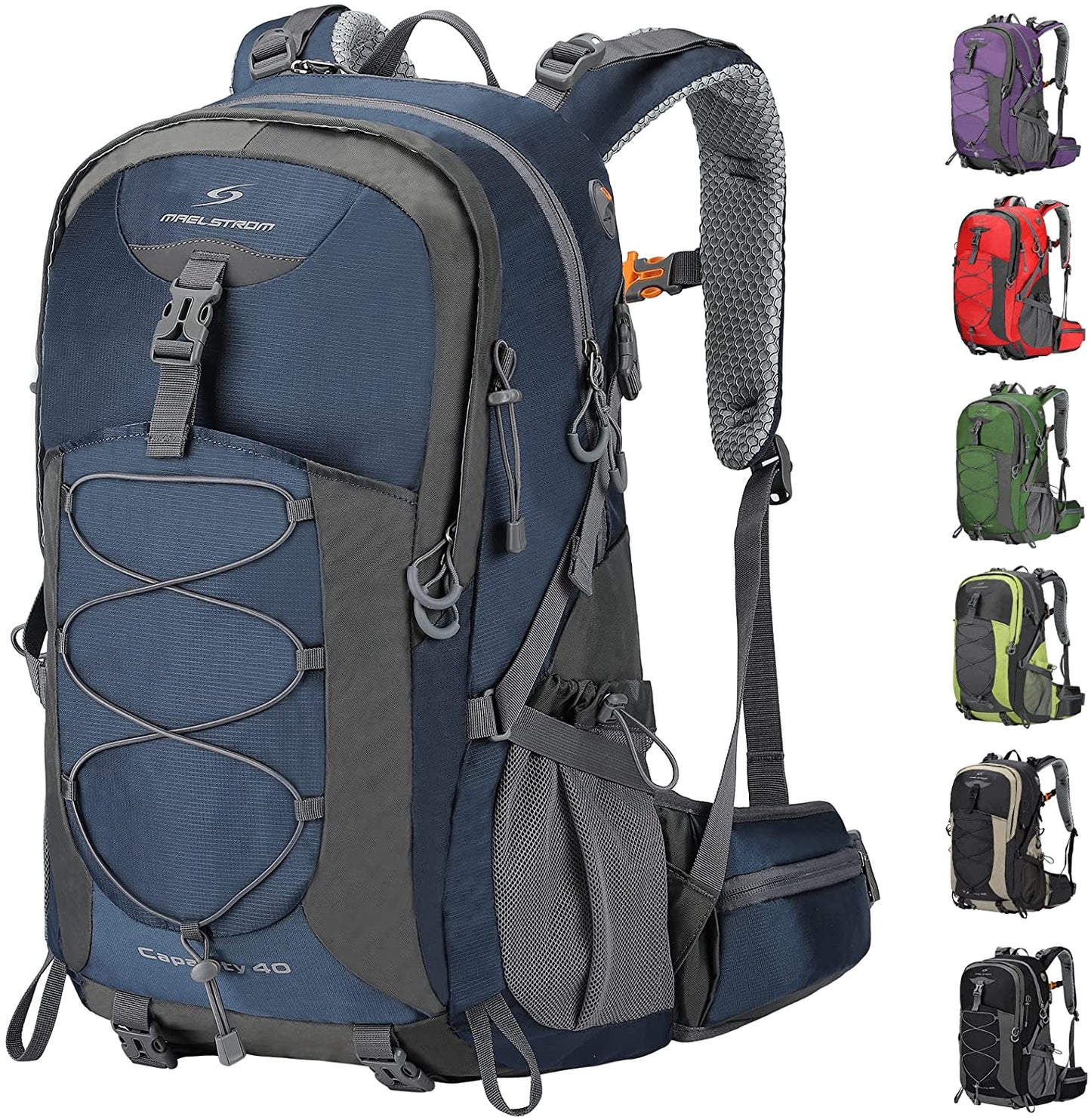Maelstrom Hiking Backpack,40L Camping Backpack,Lightweight Travel Backpack
