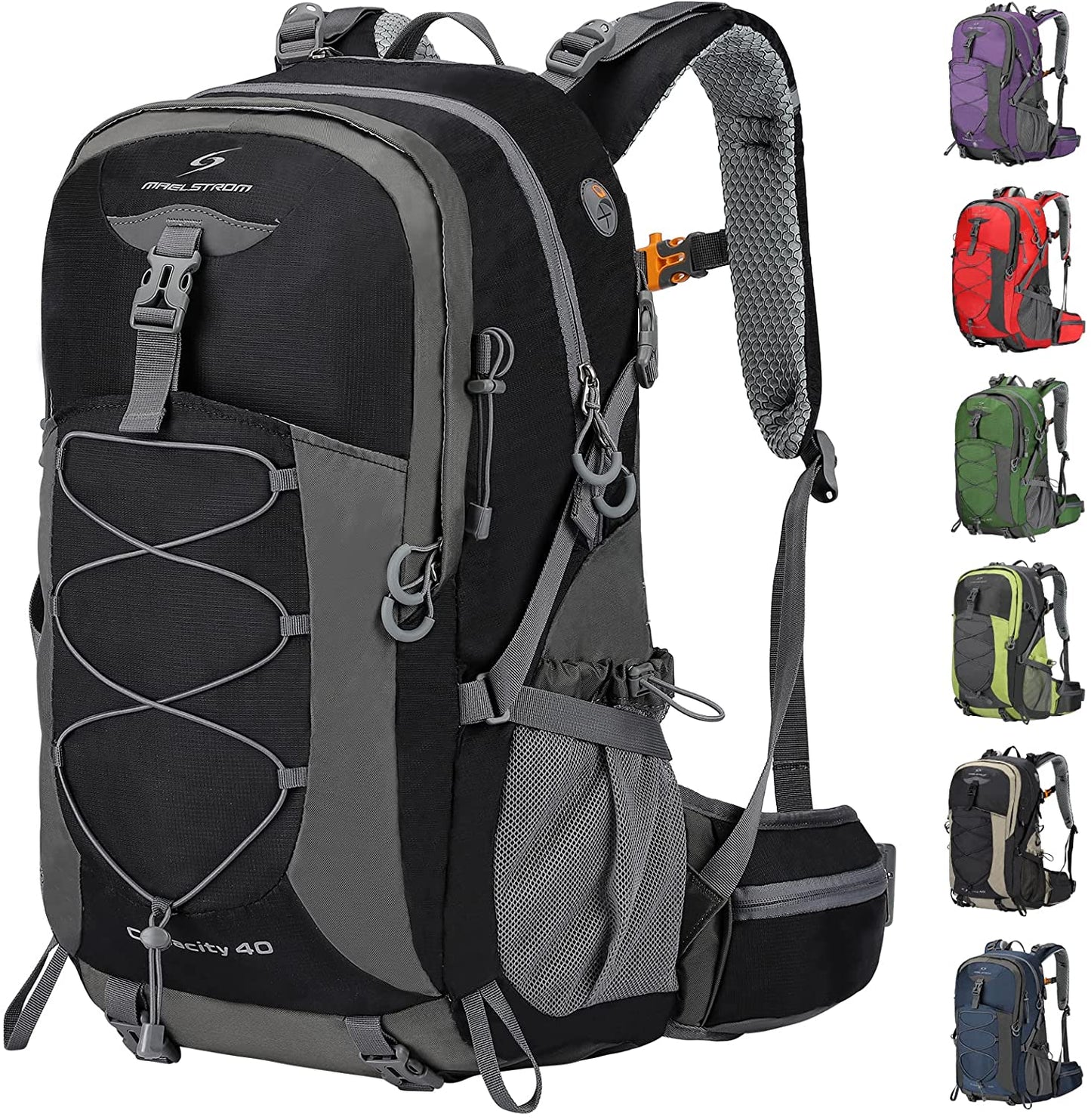 Maelstrom Hiking Backpack,40L Camping Backpack,Lightweight Travel Backpack
