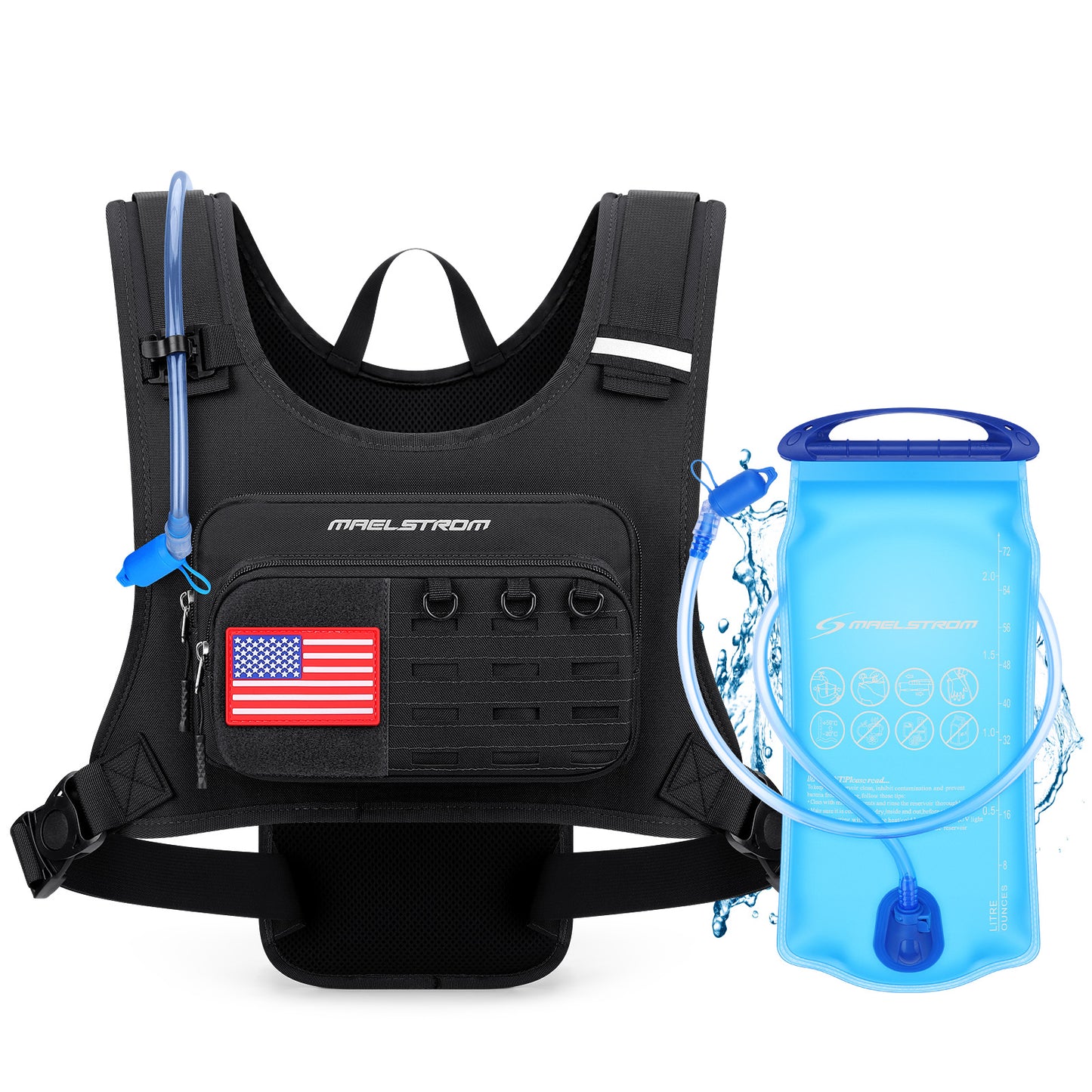 Maelstrom Running Vest, Detachable Hydration Backpack