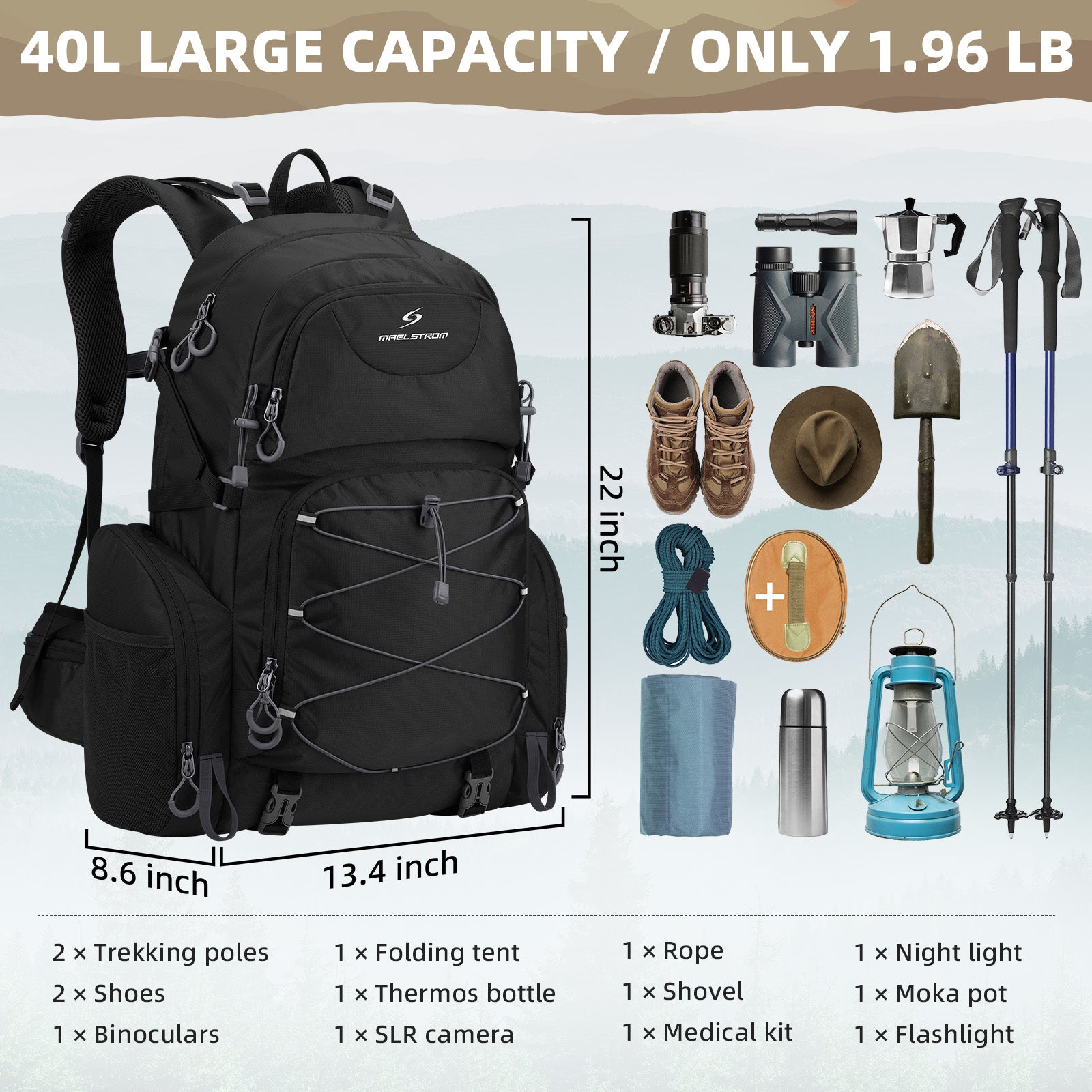 Maelstrom 40L Hiking Backpack Maelstrom 40L Hiking Backpack