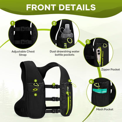 Maelstrom Running Vest for Women Men,Adjustable & Lightweight Hydration Vest
