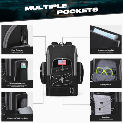 Maelstrom Swim Backpack,35L Swimming bag