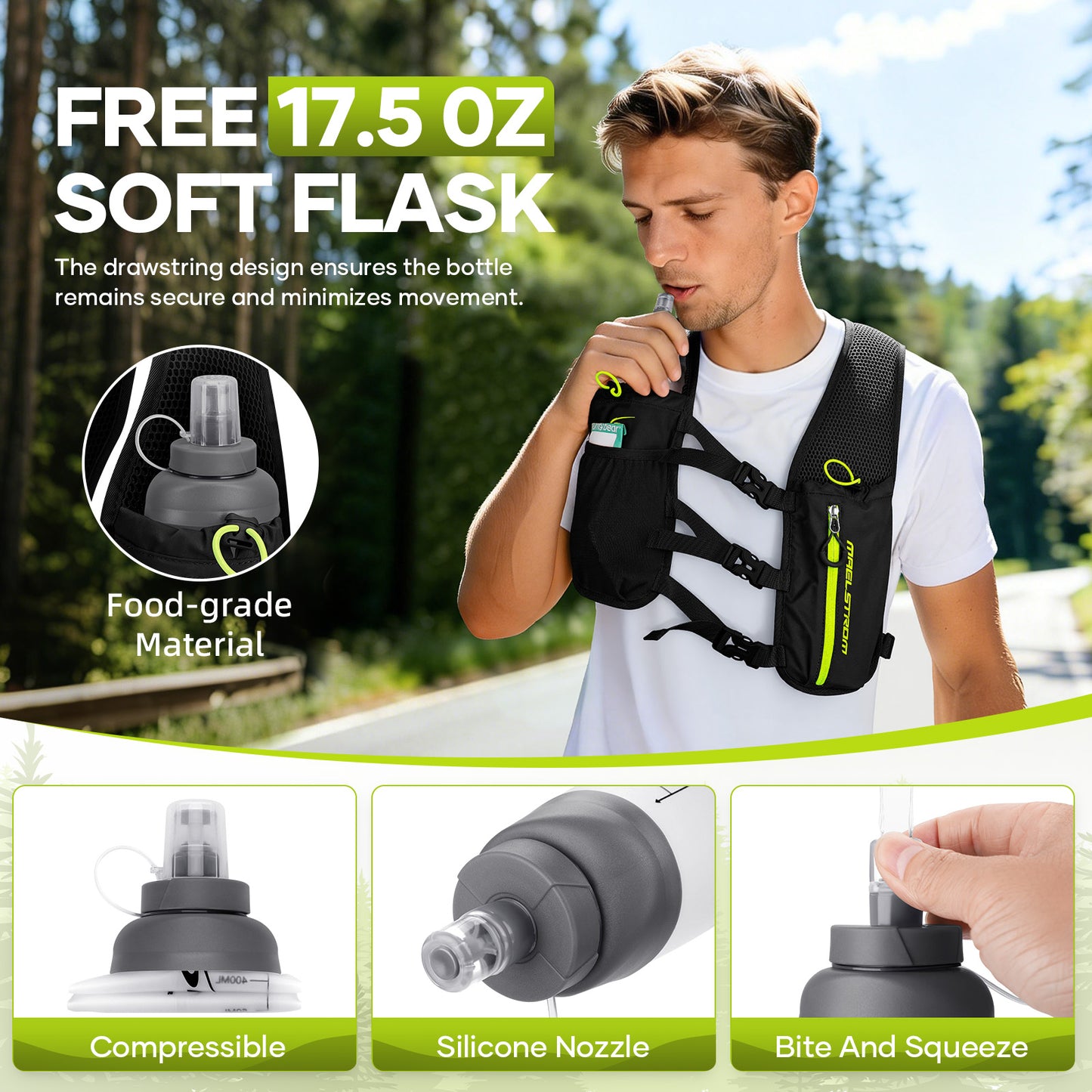 Maelstrom Running Vest for Women Men,Adjustable & Lightweight Hydration Vest
