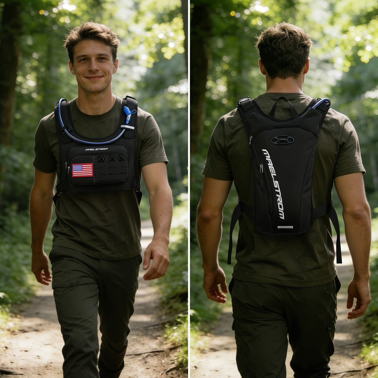 Maelstrom Running Vest, Detachable Hydration Backpack