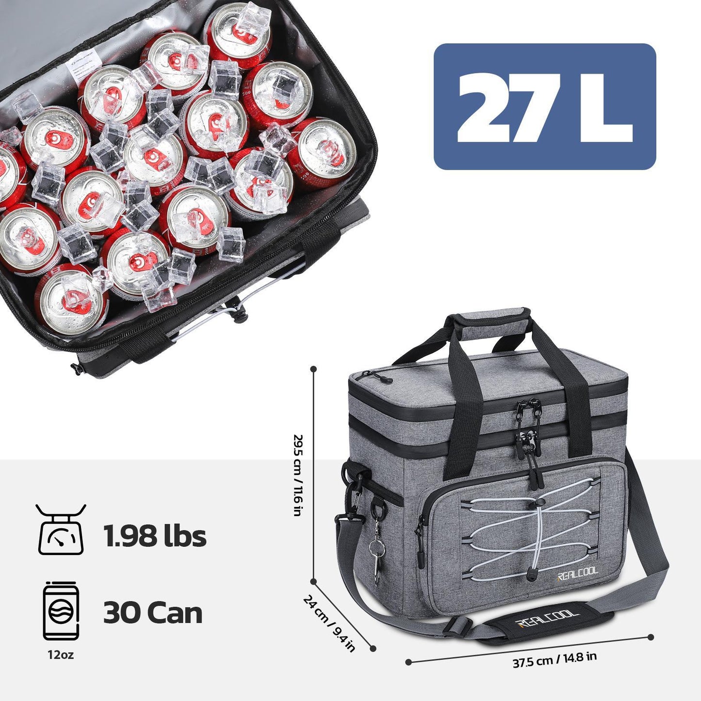 Maelstrom Soft Cooler Bag,Collapsible Soft Sided Cooler,24/30/60/75Cans Beach Cooler